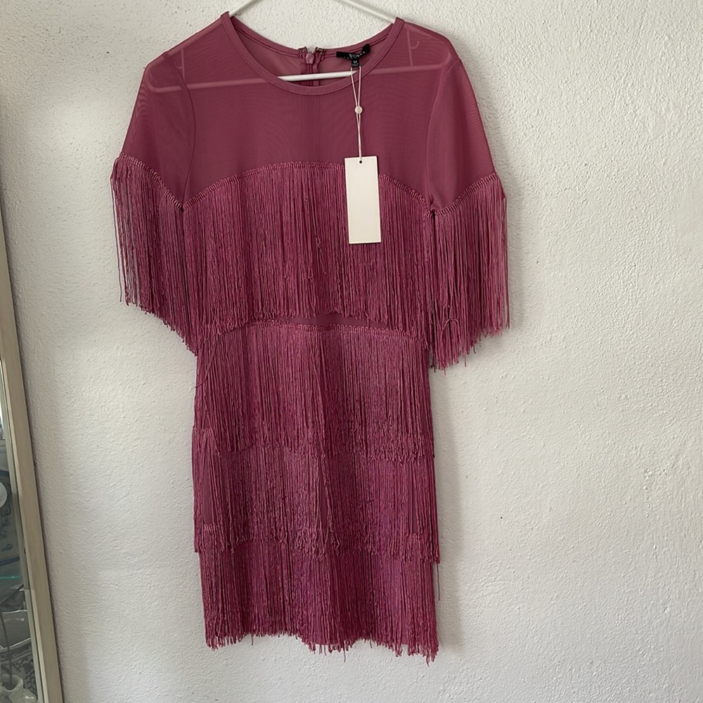 NWT- Magenta Fringe 2pc dress